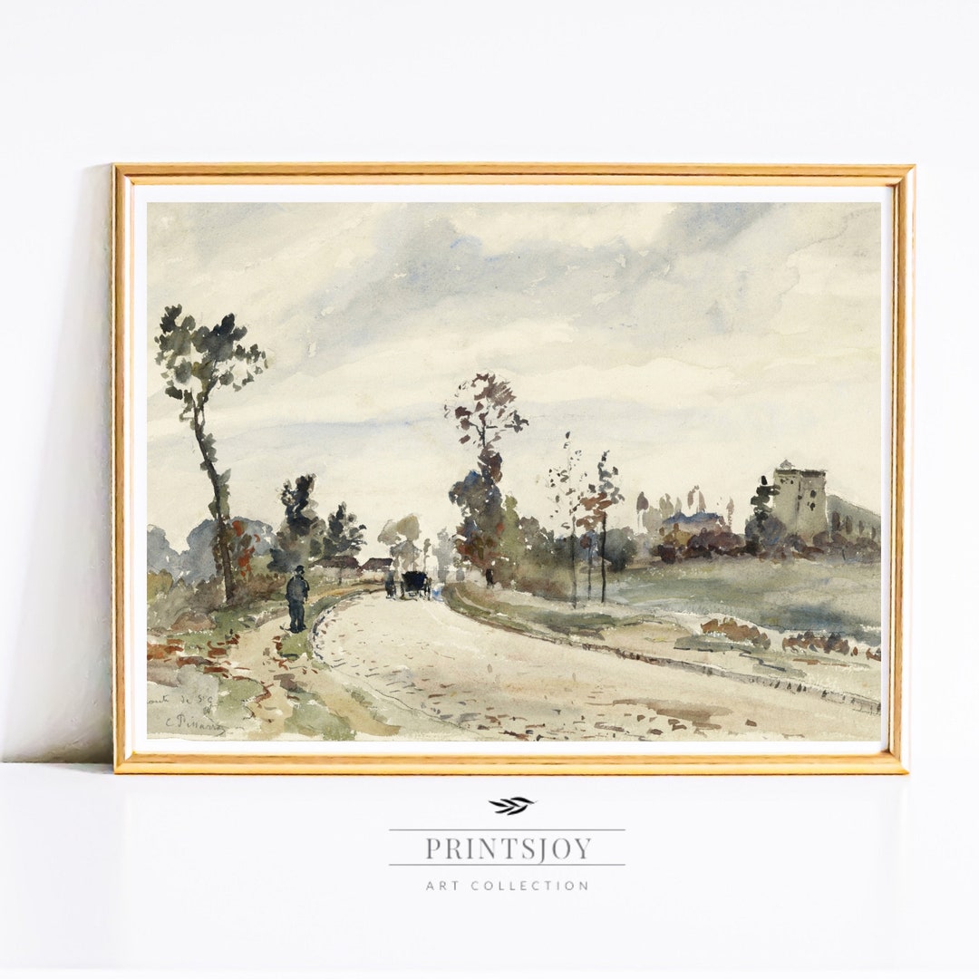 Printable Vintage Watercolor Wall Art Vintage Landscape Painting DIGITAL DOWNLOADE3 Etsy