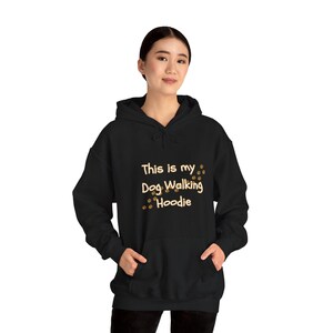 Dog Walking Hoodie, Cozy Pet Lover Sweatshirt, Unisex Pullover for Dog Owners, Gift for Dog Moms and Dads, Casual Pet Apparel