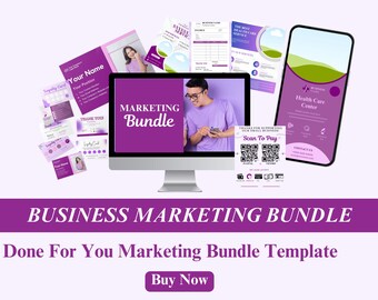Marketing Bundle Templates | Canva Branding Resources Kit | Editable Templates | Business Templates | Social Media Kit | Promotional Kit