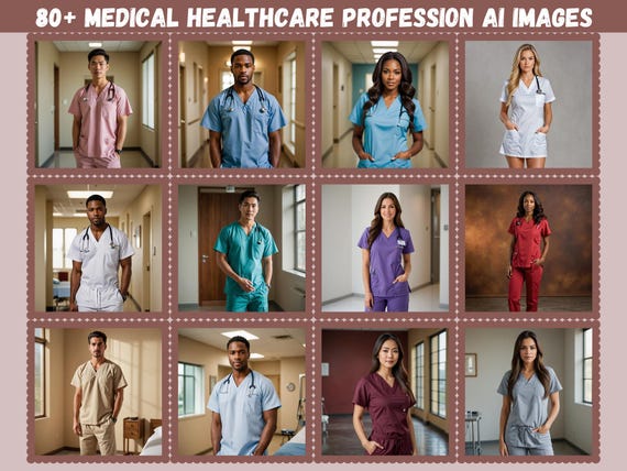 80+ AI Medical Healthcare Profession Images, Nurse Clipart, AI Stock Photo, Medical Business Clip Art, Medical Wear Graphics