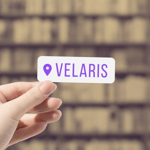 Velaris Location Sticker, ACOTAR Sticker, Bookish Sticker, A Court of Thorns and Roses, Court Of Dream Merch, Book Lover, Night Court