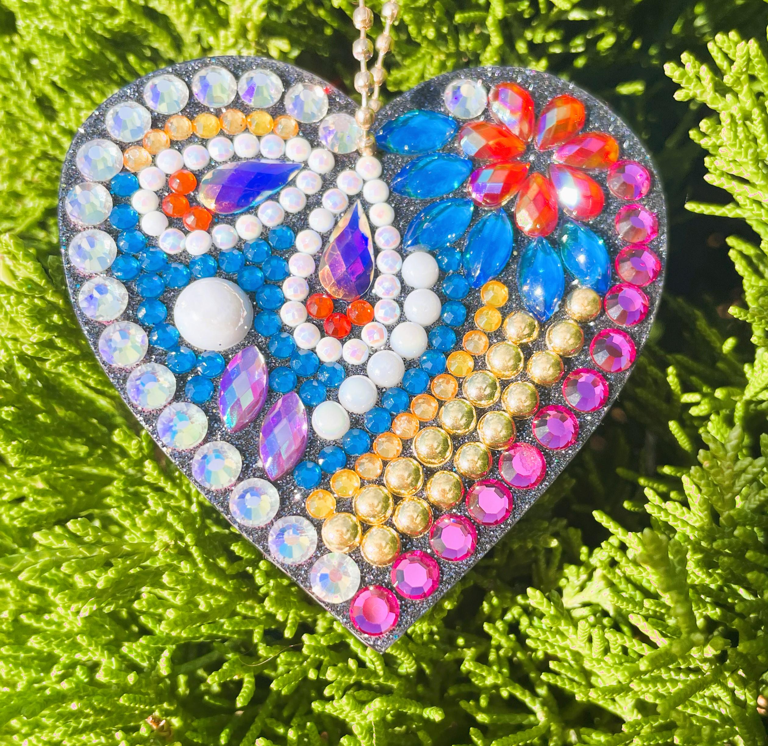 Portachiavi con cuore d'amore scintillante - Italia Portachiavi con cuore d'amore scintillante - Italia