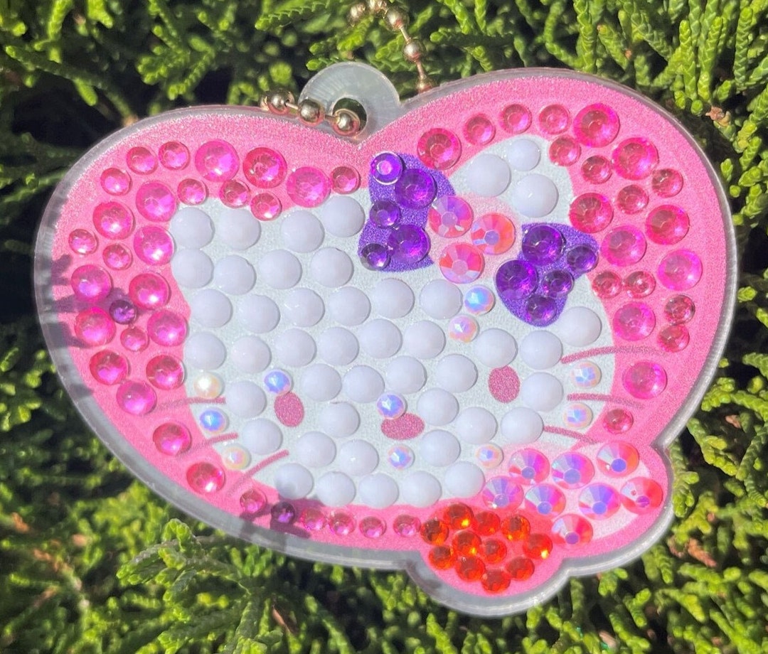 Hello Kitty Rhinestone Ornaments, Keychains, Backpack Charms, Set of 15 ...