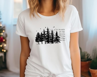Pine Tree Graphic Tee: Nature Lover Hiking Shirt