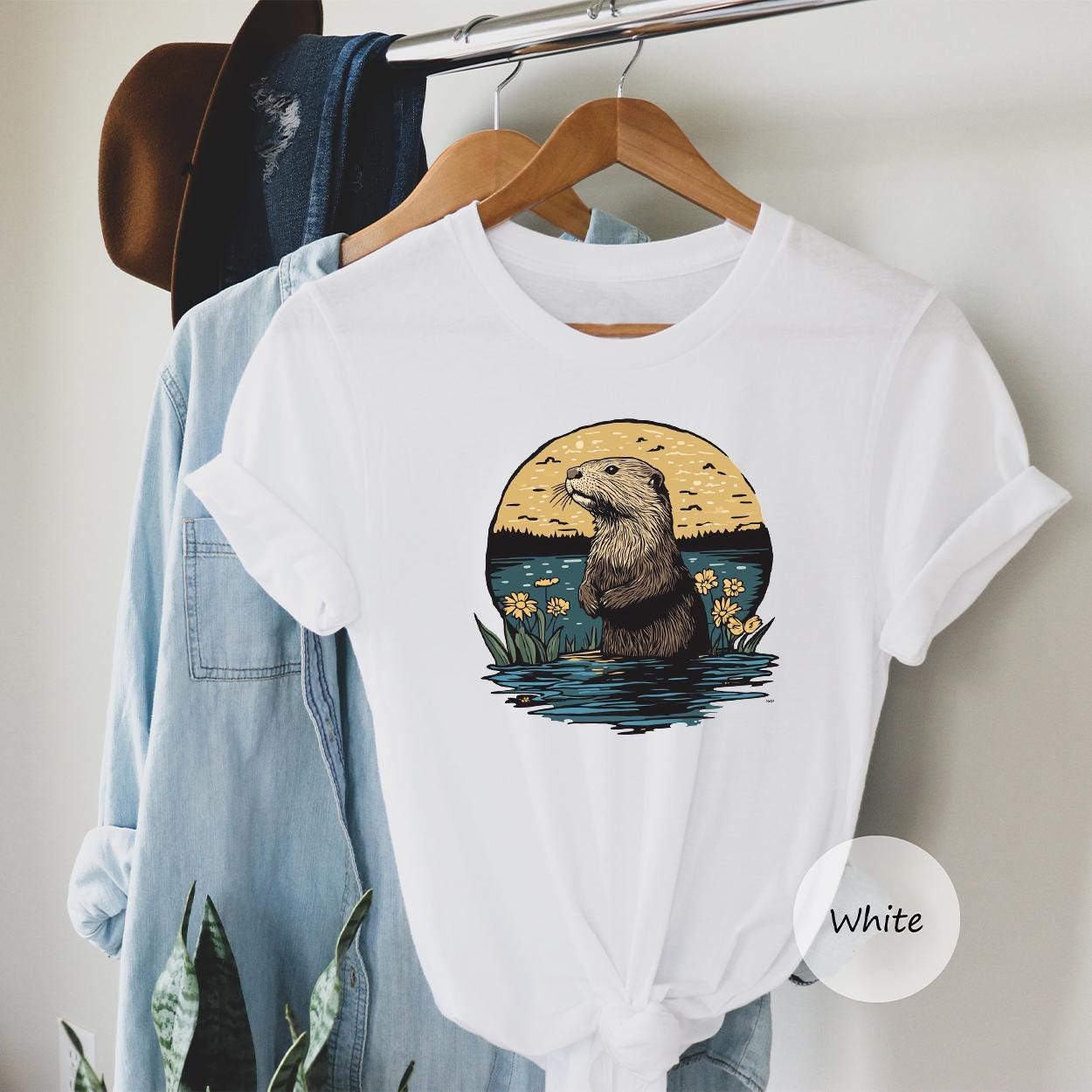 Otter Shirt Otter Clothes Cute Funny Sea Otter Shirt Cottagecore Otter Gift Funny Otter Shirt Sea Otters, River Otters Shirt, Otter Lover