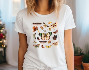 Vintage Butterfly Shirt: Cottagecore Botanical Tee