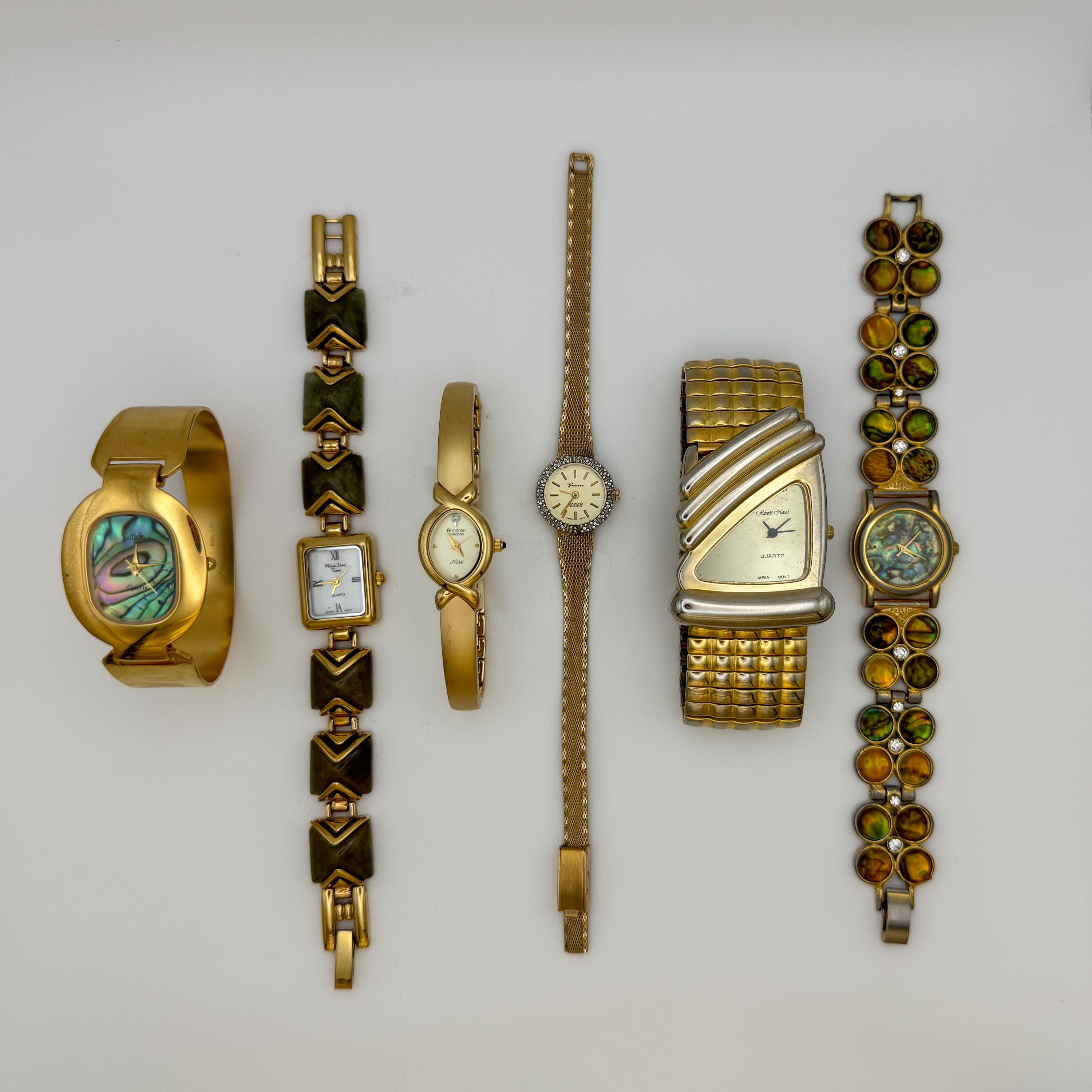 Vintage Gold Tone Cocktail Watch: Abalone Shell Face - Etsy display picture 2
