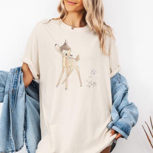 Disney Bambi Shirt, Bambi and Butterfly Shirt, Bambi Disneyland Shirt, Bambi Shirt for Disney, Bambi Disney World Shirt, Bambi Flower Shirt