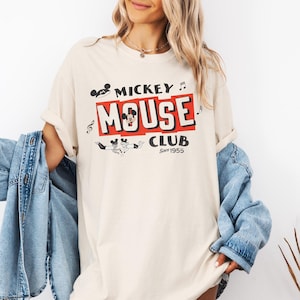 Mickey Mouse Club Disney Shirt, Mickey Mouse Shirt, Classic Mickey, Oversized Disney Shirt, Disney World Shirt, Abstract Mickey, Classic