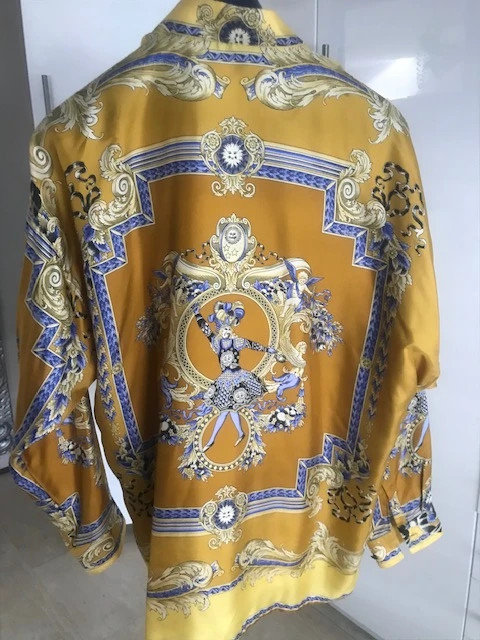 トップス vintage made in ITALY VERSACE silk shirt Versace 1991/1992 Original Silk Vintage Collection Silk