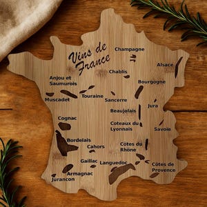 Planche à Fromage - Pain en Bambou – Carte des Vins de France
