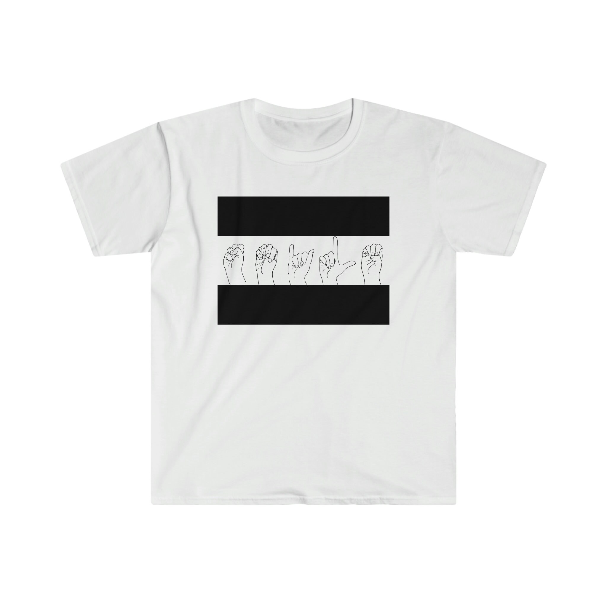 【oan】Smile Lettering Short Sleeve T-shirt ASL Smile and Smiley Face Unisex Softstyle T-shirt - Etsy