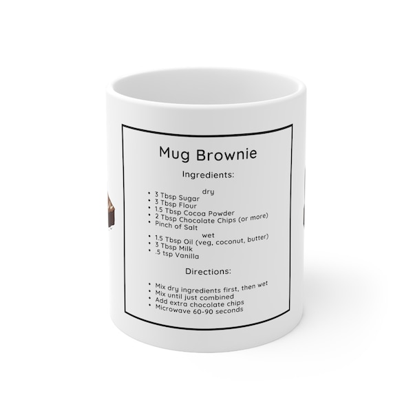 Mug Chocolate Brownie Ceramic Mug 11oz