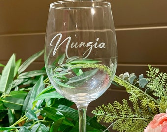 Weinglas Glas personalisiert mit Namen
