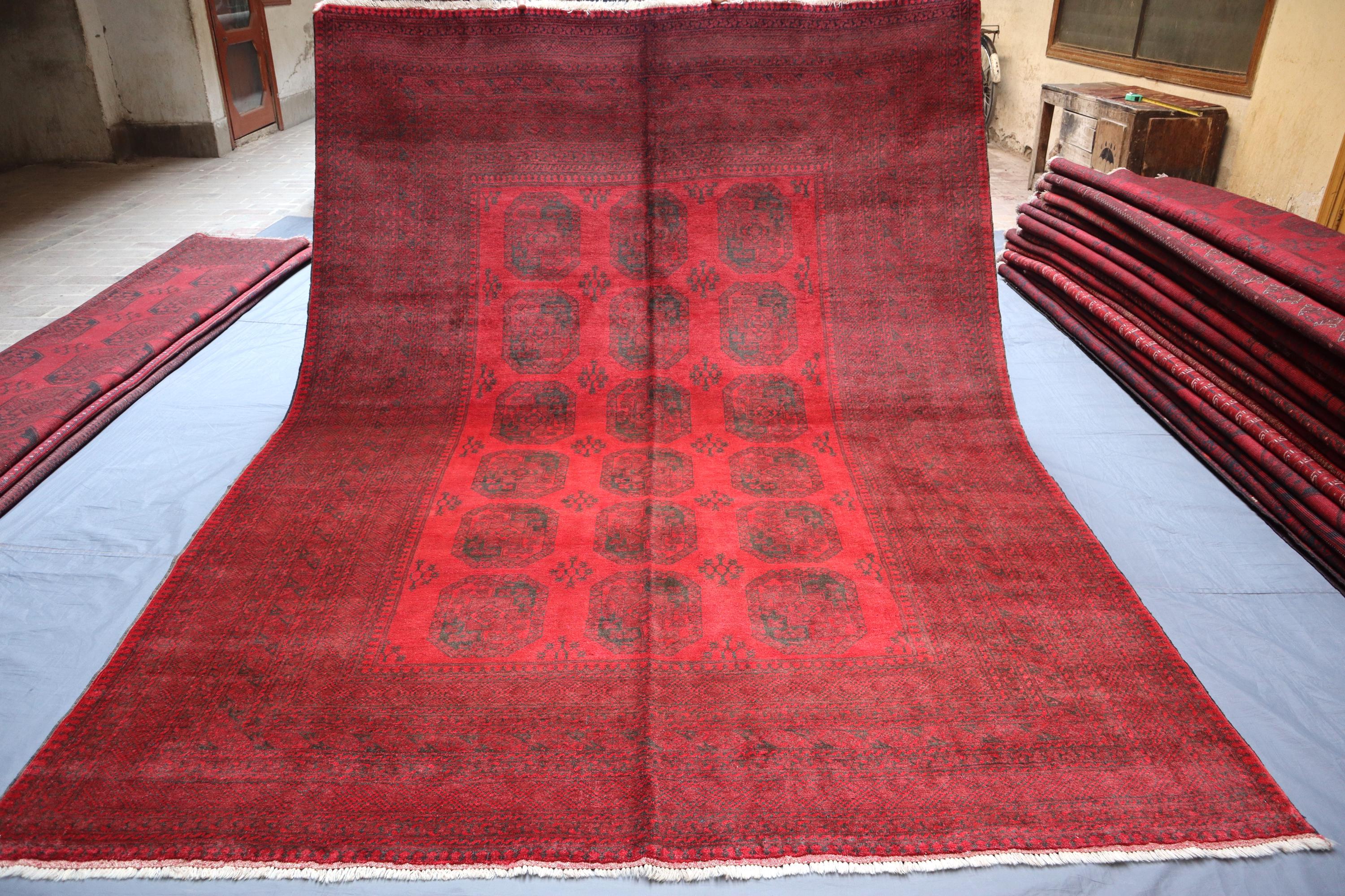 7 x 9 フィート アンティーク トルクメン トライバル エルサリ ラグ