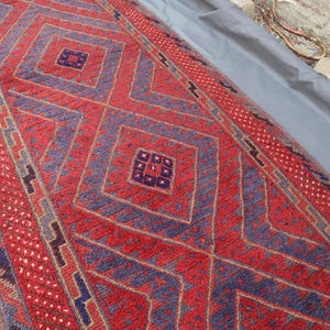 3x10 Ft Vintage Mushwani Runner Wool Rug, Oriental Rug, Natural Veg Dyes Geometric Runner rug, Kitchen Runner Rug, Entryway Rug Bohemian Rug