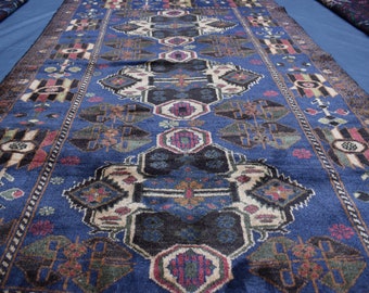4x7 Vintage Turkmen Geometric Baluchi Rug/ Afghan Handmade Wool rug/ Oriental Rug/ Rug for Bedroom Living Room Rug/ Ethnic Natural dyes Rug