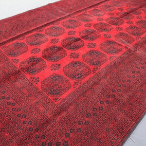 Afghan Rug 6x10 Ft Ersari Large Area Rug , 6.3x9.11 Ft Hand Knotted Wool Rug , Oriental Turkmen Rug , Rugs for Living Room, Rug for Bedroom