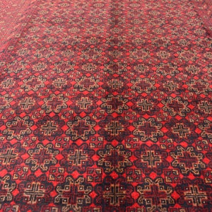 9.0 x 6.4 Feet Pure Wool Handwoven Nomadic Vintage Rug Turkmen Pattern Bedroom Hand knotted rug Free shipping Discounted Area & Floor rug