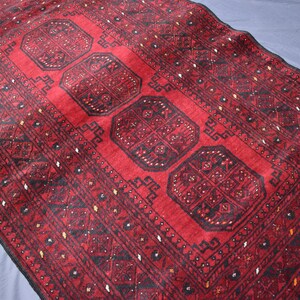 Vintage Collection Afghan Wool rug 6.2 x 3.7 Ft Elephant Foot Living room handmade rug Beautiful Rug Antique rug Trible rug Vintage rug