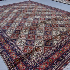 Discounted Price Rug, 10x13 Ft, Afghan Handmade Wool rug, Turkmen Oriental Rug, Home Decoration Carpet, living room rug, Afghan Pattern Rug,