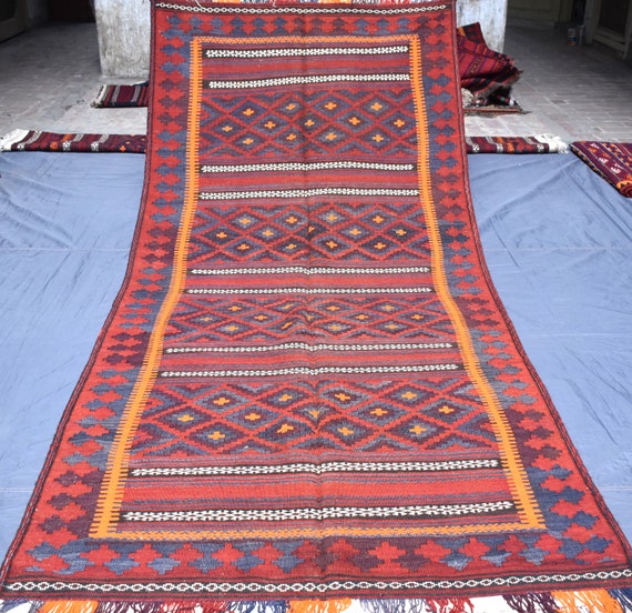 本日限定価格☆1970年代 ビンテージラグ トルコ絨毯 キリム 手織りの