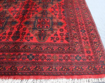 トルクメンオリエンタルラグ 5x6、割引価格、ハンドメイドブハララグ