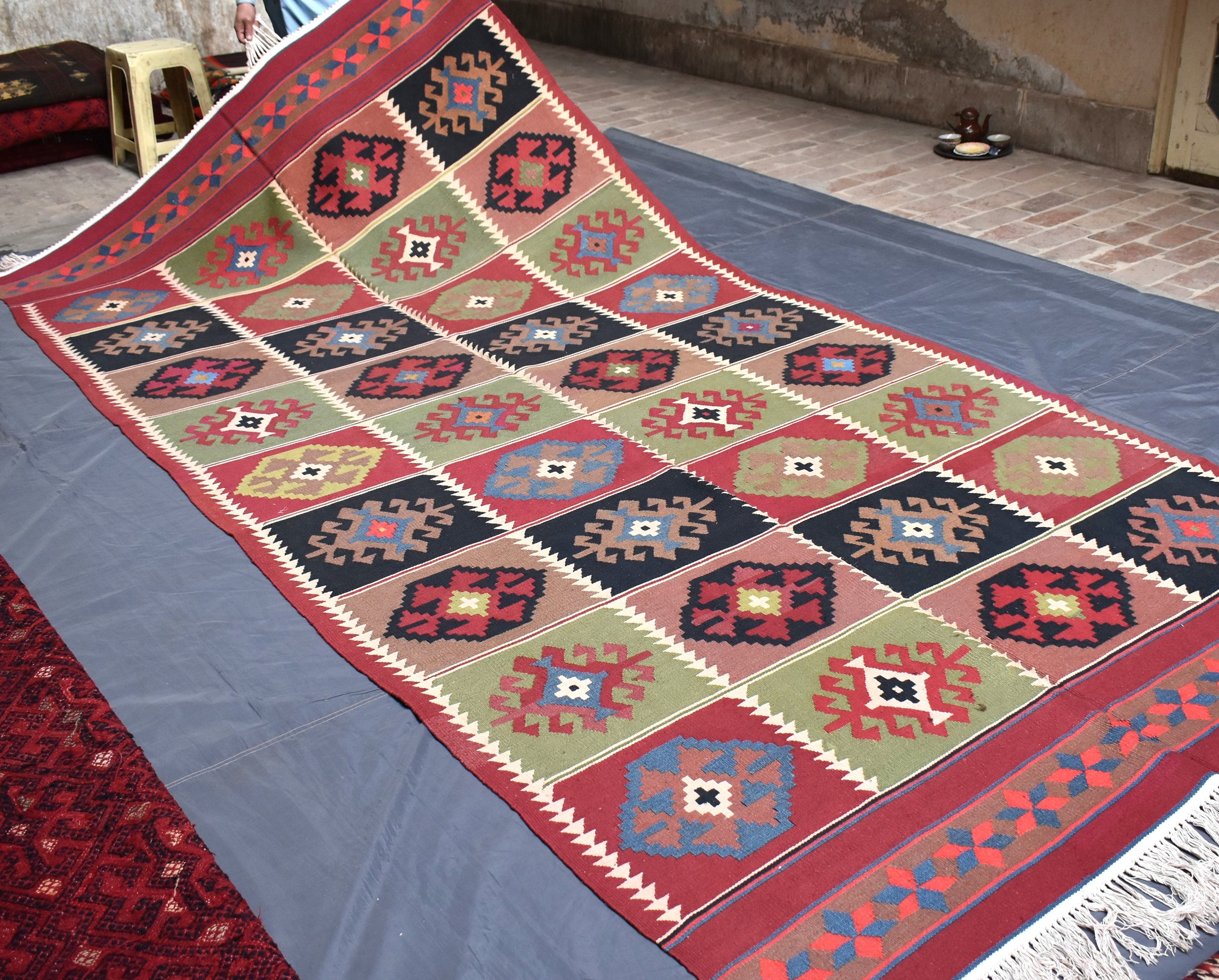 キリム　ラグ 楽天市場】ラグ キリム おしゃれ ラグマット 約 3畳 190×240 絨毯