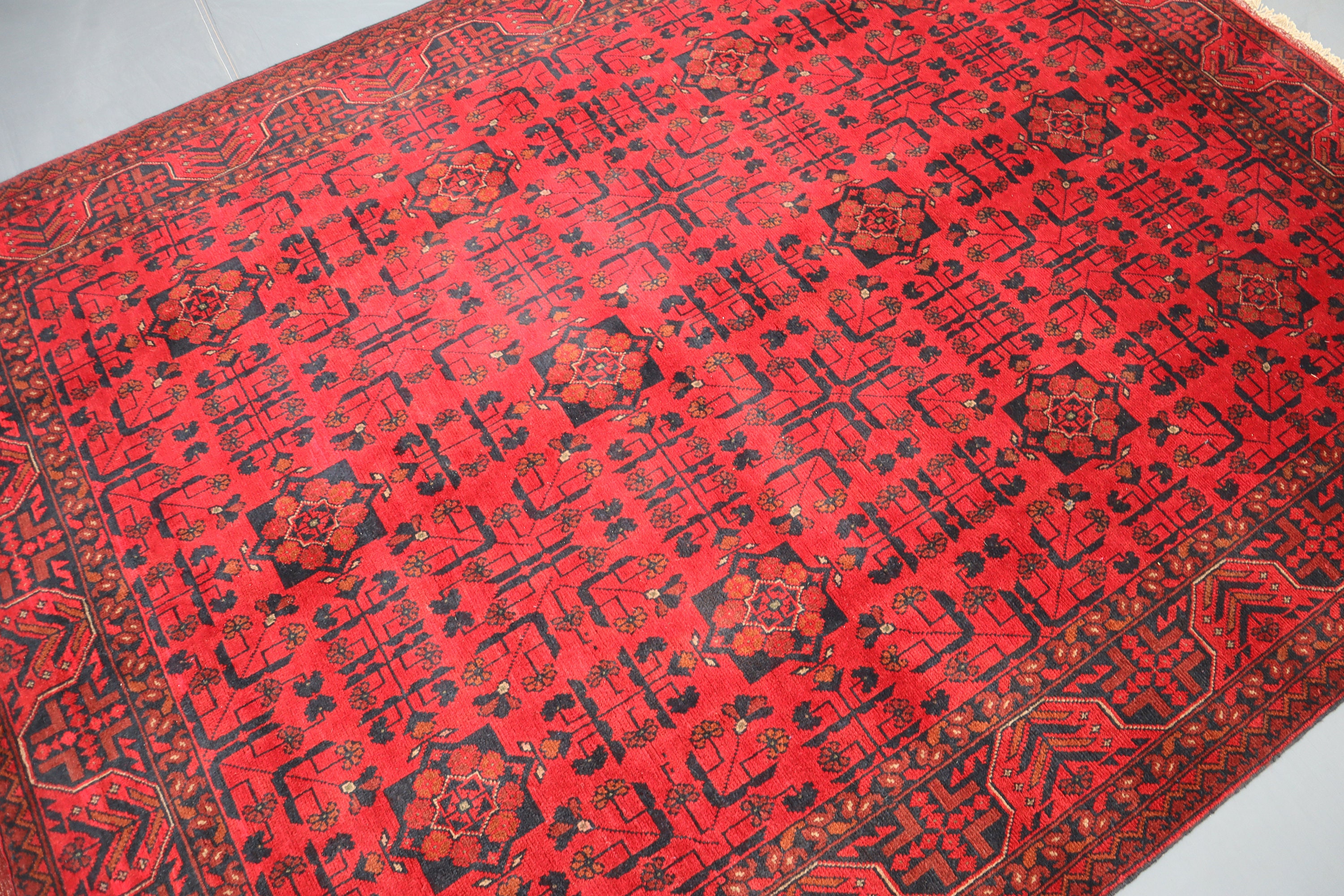 6 x 8 フィート アフガニスタン トルクメン カル ムハマディ レッド