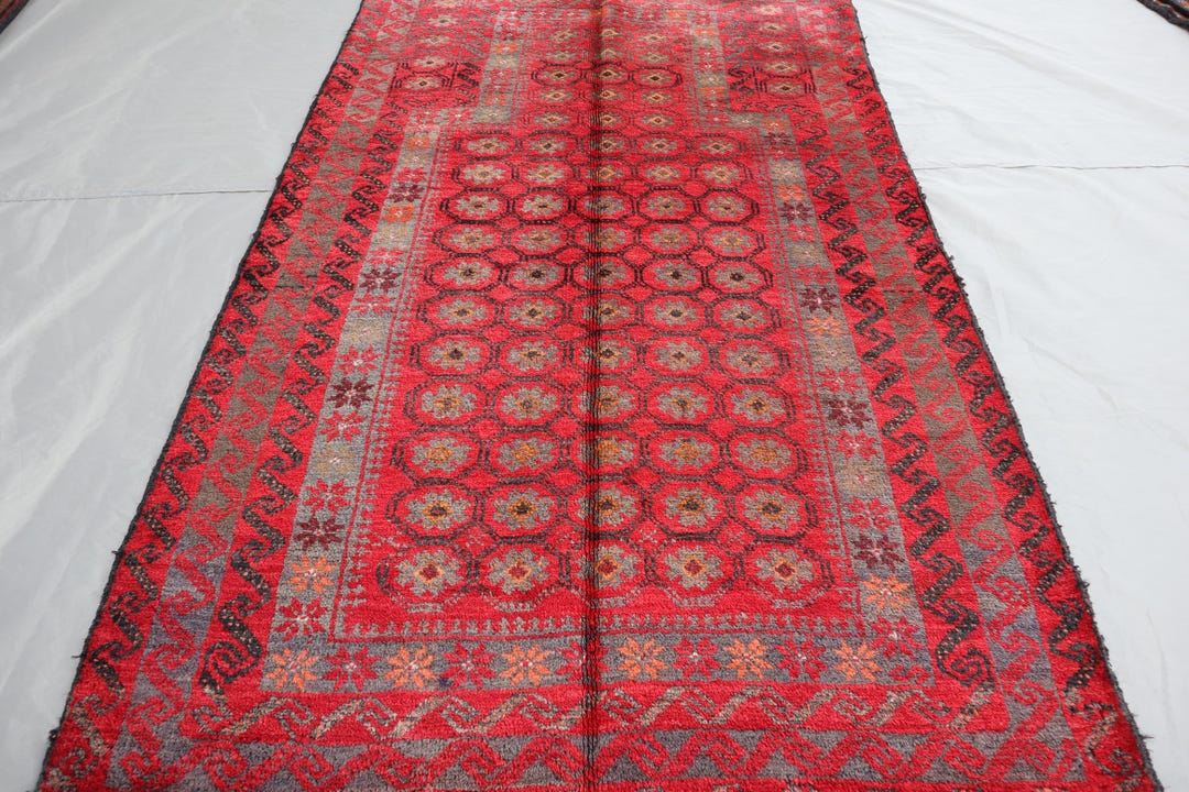 Turkmen Baluchi Vintage Prayer Rug, 3x5 Ft, Afghan Vintage Rug ...