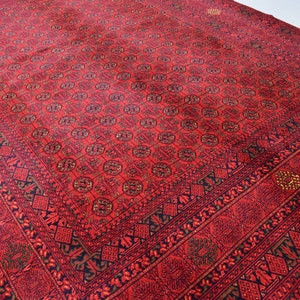 6x9 Antique Turkmen Tekke Rug, Afghan Rug, Oriental Area Rug, Tribal Vintage rug, Living Room Rug, Bedroom Rug, Oriental Wool Rug, Red Rug