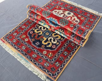 Dywan turkmeński 3 x 8 stóp - afgański, ręcznie tkany, wełniany, plemienny, orientalny, do salonu, do przedpokoju, do korytarza