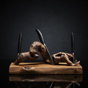 Knife stand wooden knife block