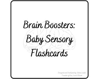 Brain Boosters: Baby Sensory Flashcards, New Baby Gift, Baby Sensory Cards, High Contrast Colour Flashcards, Digital Download