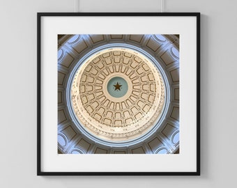 Austin Texas - Capitol Building - Ceiling - Gift - Architecture Photography - Print 2