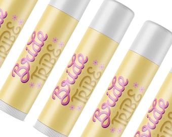 Personalized Lip Balm Favor, Bachelorette Party Favors, Bridesmaid proposal gift, Bride Tribe, Bride Squad, Party Favors in bulk