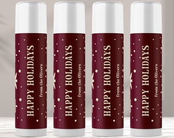 Holiday Lip Balms (natural lip balm, beeswax lip balm, Christmas lip balm, gift, stocking stuffer)