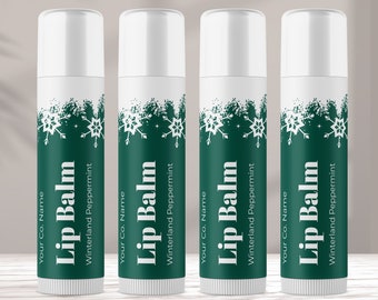 Christmas Flavors Lip Balm Gift Set by Lickerlips - Stocking Stuffer for Women - Natural Lip Balm Gift for Her Coworker Gift White Elephant