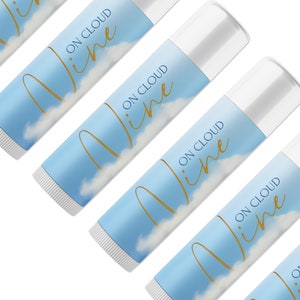 Custom Cloud Nine Baby Shower Lip Balm Favors – Personalized Lipbalm Gifts for Baby Showers, Gender-Neutral Delights for Your Guests