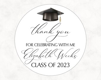 Graduation Stickers - Graduation Party Stickers Graduation 2023 Labels Graduation Party Favor Stickers Class of 2023 Graduation Party