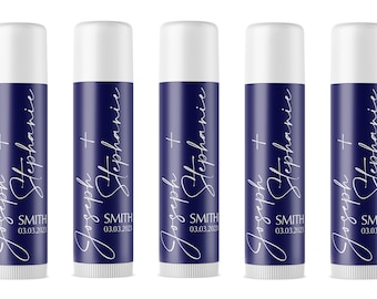 Personalized Lip Balm Favors, Wedding Favors, Bridal Shower Favor, Party Favors, Wedding Lip Gloss
