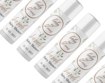 Wildflower favors Baby Shower Favors, Baby in Bloom Theme , Gender Reveal Lip Balm Favors Chapstick, Elegant Baby Shower