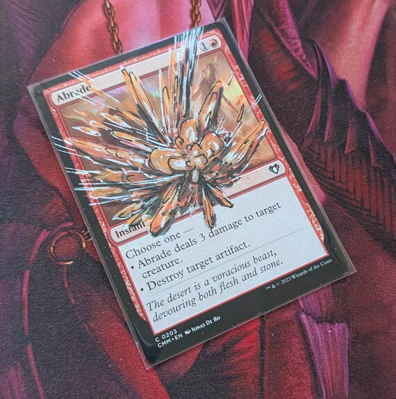 abrade mtg card Magic: the Gathering - (139) - Foil The Lost Caverns of Ixalan (LCI) #131 Illustrated by Bartek Fedyczak Magic MTG 4 cards Abrade 4