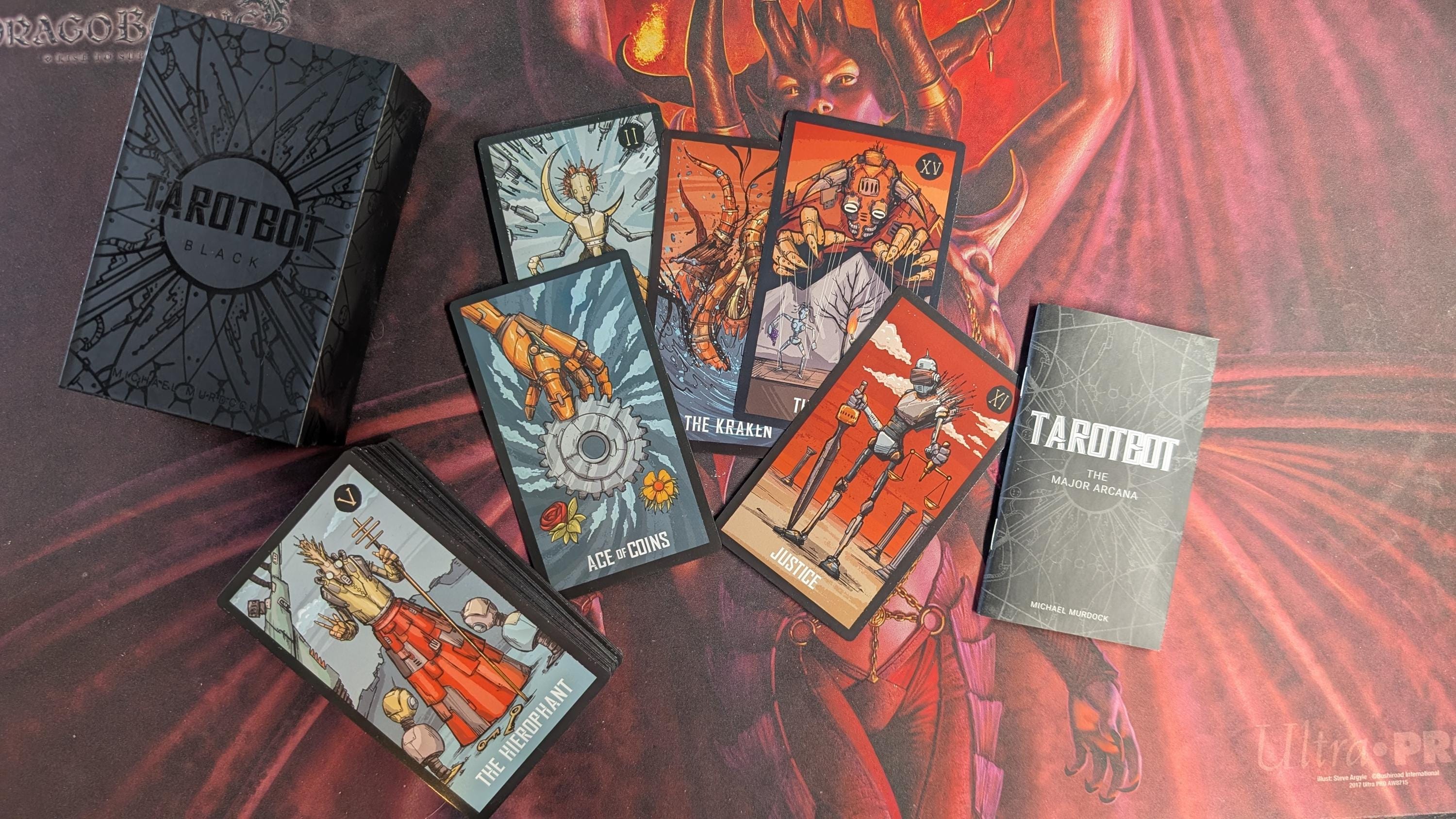 Tarotbot - Black Edition. A Robot Themed Tarot Deck With 16 Bonus