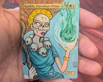 Katilda, Dawnheart Prime – Hand-Painted Alter – MTG Custom Artwork – Magic the Gathering, cedh, edh, commander