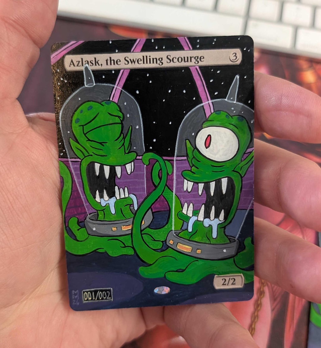 Hand Scourge Azlask, the Swelling Scourge – Hand-painted Alter – MTG Custom Artwork ...