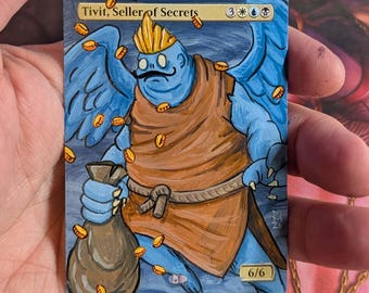 Tivit, Seller of Secrets – Hand-Painted Alter – MTG Custom Artwork – Magic the Gathering, cedh, edh, commander