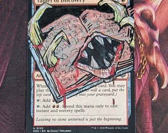 Tablet of Discovery – Hand-Painted Alter – MTG Custom Artwork – Magic the Gathering, cedh, edh, commander