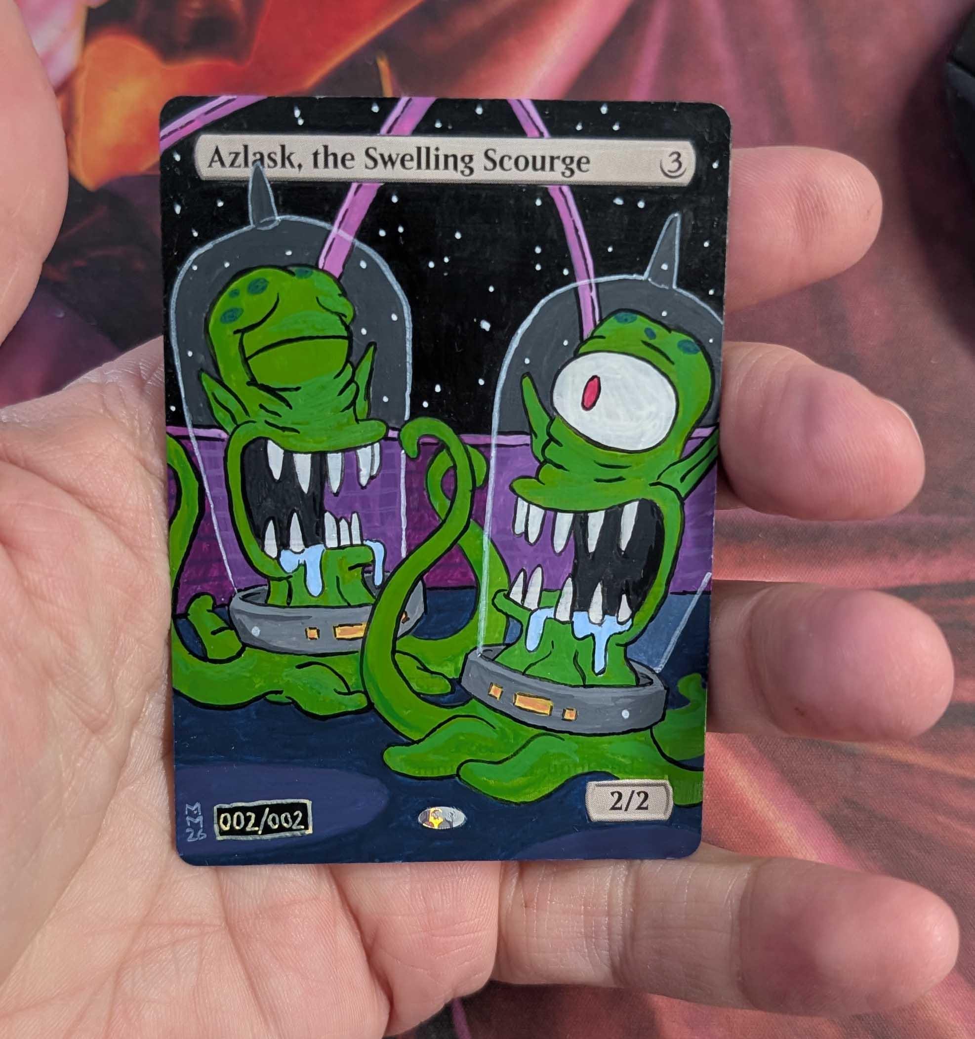 Hand Scourge Azlask, the Swelling Scourge – Hand-painted Alter – MTG Custom Artwork ...