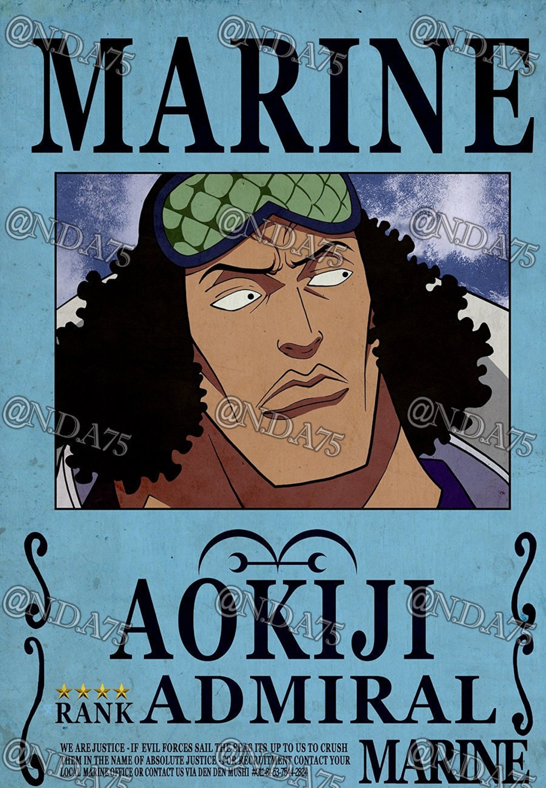 one-piece-aokiji-wanted-poster-etsy
